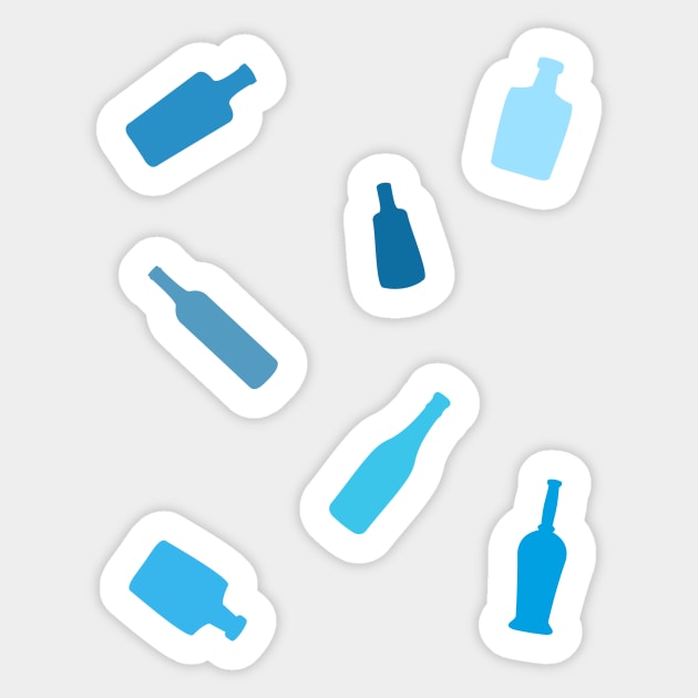 Blue Bottles Sticker by XOOXOO